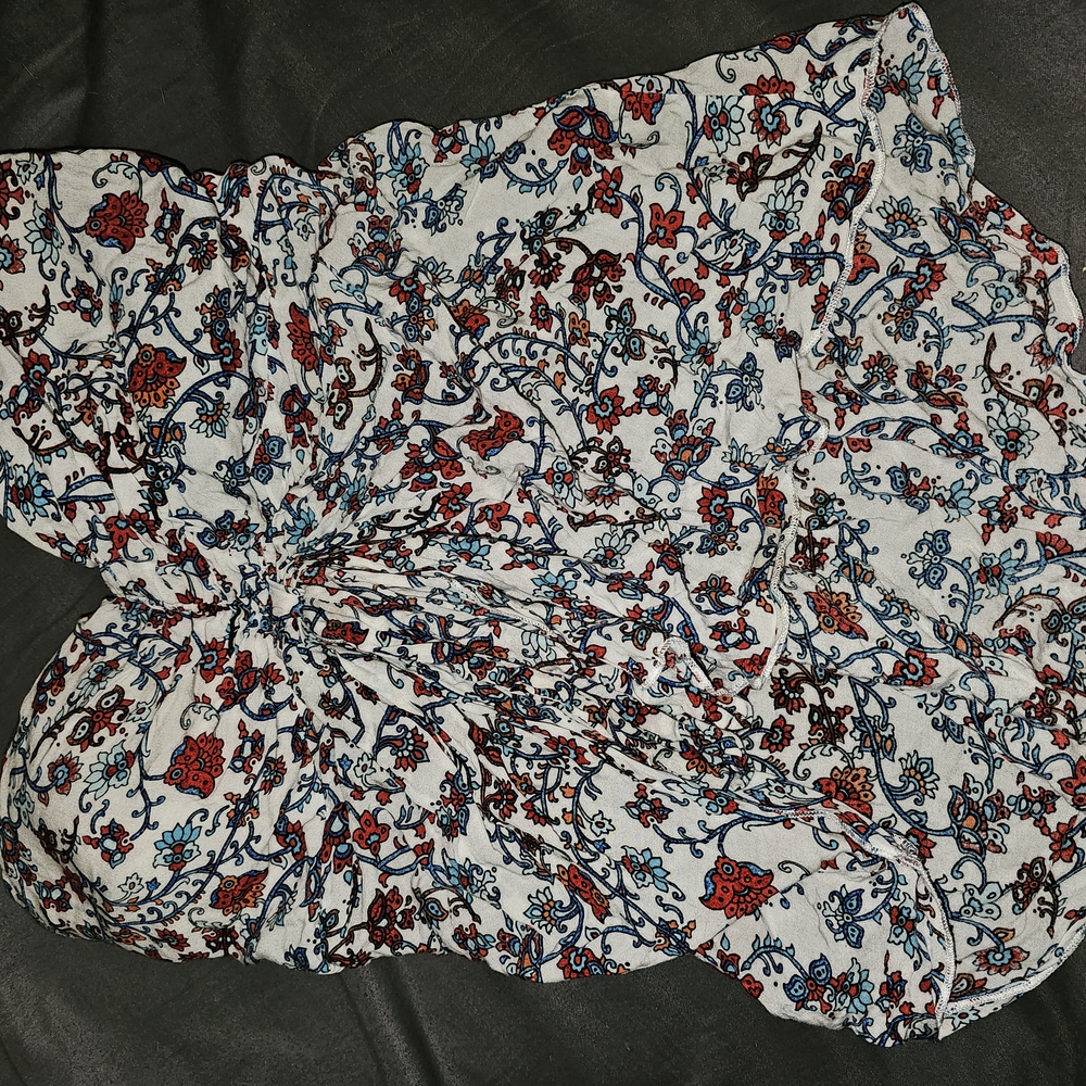 No Boundaries Multicolor Floral Strapless Top